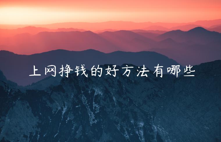 上網(wǎng)掙錢的好方法有哪些